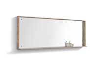 ASM80-NW Bliss 80" Wide Mirror w/ Shelf - Nature Wood