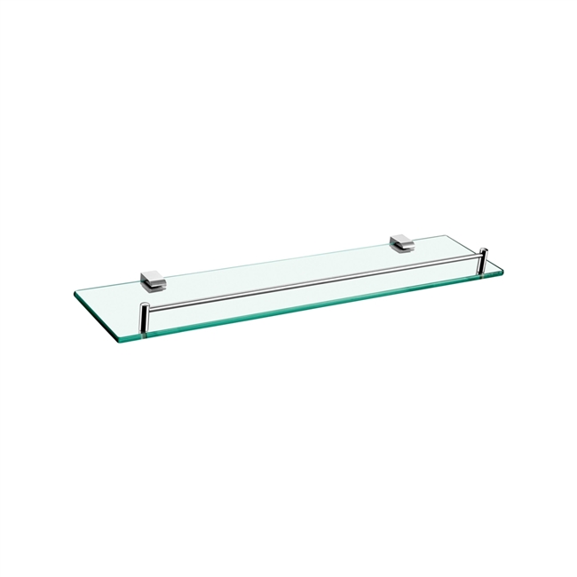 5087 Aqua Chiaro by KubeBath Glass Shelf - Chrome