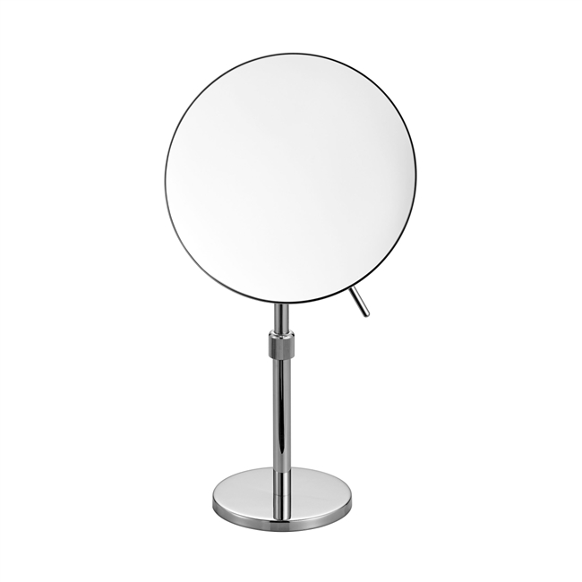 8167 Aqua Rondo by KubeBath Magnifying Mirror With Adjustable Height - Chrome