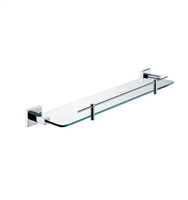 93607 Aqua PIAZZA Glass Shelf - Chrome
