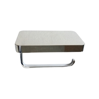 9736 Aqua PLATO Toilet Paper Holder With Shelf  - Chrome