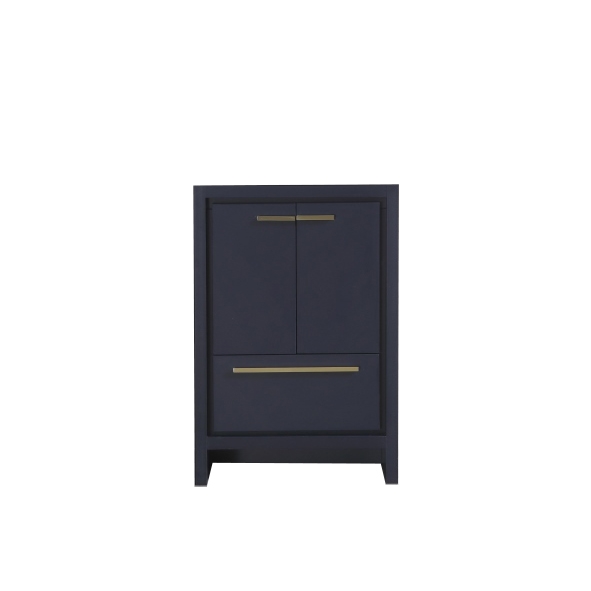 AD624-BLUE-Cabinet 24'' KubeBath Dolce Blue Modern Bathroom Cabinet only (no counter top no sink)