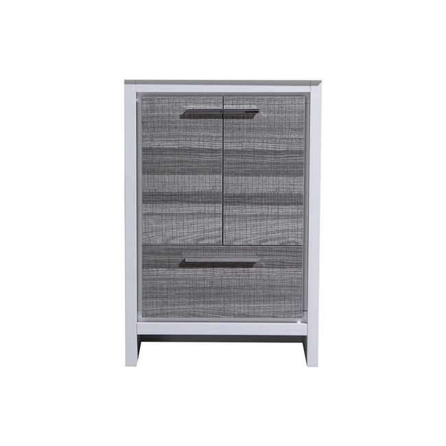 AD624-HG-Cabinet 24'' KubeBath Dolce Ash Gray Modern Bathroom Cabinet only (no counter top no sink)