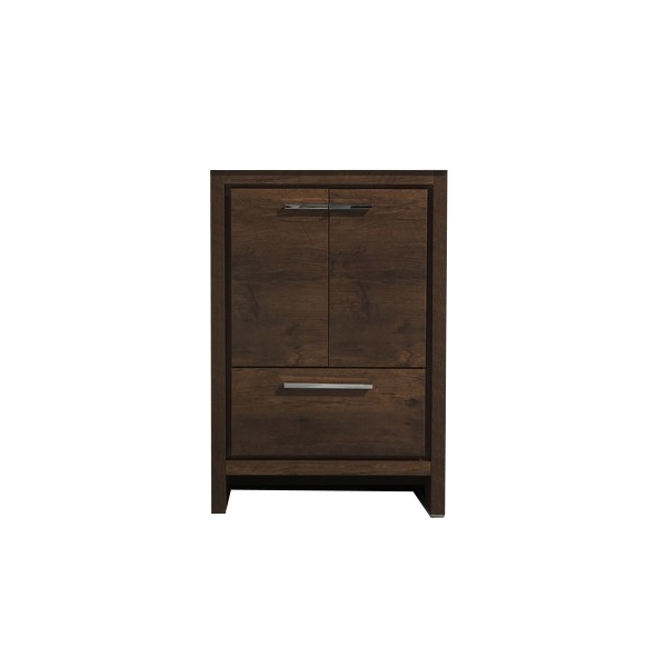 AD624-RW-Cabinet 24'' KubeBath Dolce Rosewood Modern Bathroom Cabinet only (no counter top no sink)