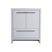AD630-GW-Cabinet 30'' KubeBath Dolce Gloss White Modern Bathroom Cabinet only (no counter top no sink)