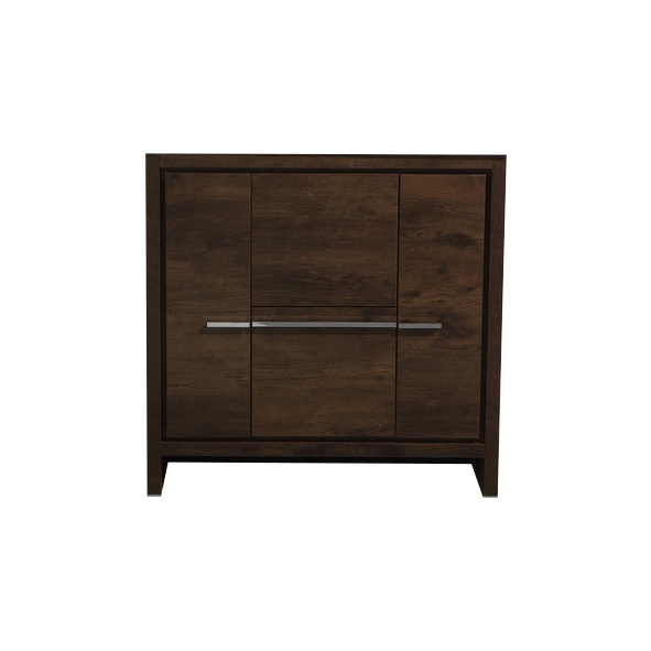 AD636-RW-Cabinet 36'' KubeBath Dolce Rose Wood Modern Bathroom Cabinet only (no counter top no sink)