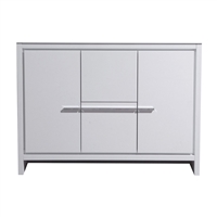 AD648D-GW-Cabinet 48'' KubeBath Dolce Gloss White Modern Bathroom Cabinet only (no counter top no sink)