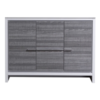 AD648S-HG-Cabinet 48'' KubeBath Dolce Gloss Ash Gray Modern Bathroom Cabinet only (no counter top no sink)