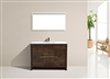 AD648S-RW 48'' KubeBath Dolce Rose Wood Modern Bathroom Vanity with White Quartz Counter-Top - Single Sink