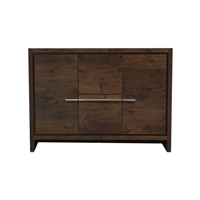 AD648S-RW-Cabinet 48'' KubeBath Dolce Rose Wood Modern Bathroom Cabinet only (no counter top no sink)