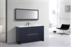 AD660S-BLUE 60'' KubeBath Dolce Blue Modern Bathroom Vanity with White Quartz Counter-Top - Single Sink