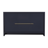 AD660S-BLUE-Cabinet 60'' KubeBath Dolce Blue Modern Bathroom Cabinet only (no counter top no sink)