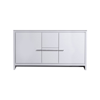 AD660S-GW-Cabinet 60'' KubeBath Dolce Gloss White Modern Bathroom Cabinet only (no counter top no sink)