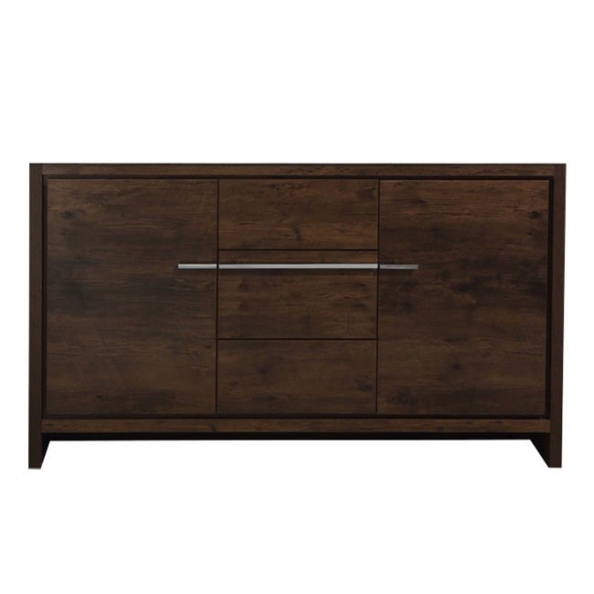 AD660S-RW-Cabinet 60'' KubeBath Dolce Rosewood Modern Bathroom Cabinet only (no counter top no sink)