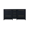 AD672-BLUE-Cabinet 72'' KubeBath Dolce Double Sink Navy Blue Modern Bathroom Cabinet only (no counter top no sink)