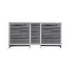 AD672-HG-Cabinet 72'' KubeBath Dolce Double Sink Gloss Ash Grey Modern Bathroom Cabinet only (no counter top no sink)