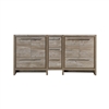 AD684-NW-Cabinet 83'' KubeBath Dolce Double Sink Nature Wood Modern Bathroom Cabinet only (no counter top no sink)