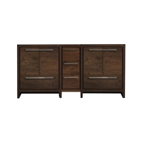 AD684-RW-Cabinet 83'' KubeBath Dolce Double Sink Rose Wood Modern Bathroom Cabinet only (no counter top no sink)