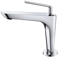 AFB191-CH Aqua Saggio by KubeBath Single Lever Bathroom Vanity Faucet  - Chrome