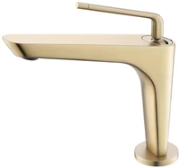 AFB191-GD Aqua Saggio by KubeBath Single Lever Bathroom Vanity Faucet - Brushed Gold