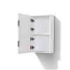 ALT24-GW Bathroom Linen Side Cabinet w/ 2 Storage Areas - High Gloss White