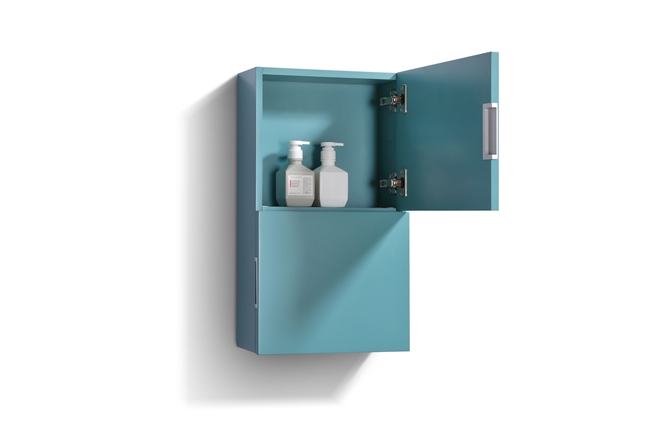 ALT24-TG Bathroom Linen Side Cabinet w/ 2 Storage Areas - Teal Green