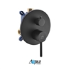 ARRS2V-BK Aqua Rondo by KubeBath 2-Way Rough-In Valve With Cover Plate, Handle and Diverter - Black