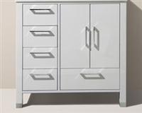 ASL1536L-GW-cabinet Anziano 36" Gloss White cabinet (no counter top no sink)  -