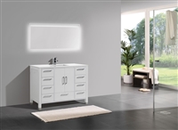ASL1548S-GW Anziano 48" Gloss White Vanity w/ Quartz Countertop -