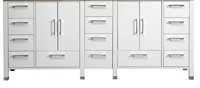 ASL1584-GW-cabinet Anziano 84" Gloss White  cabinet (no counter top no sink)  -
