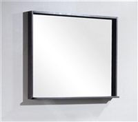ASM34-HGGO Bliss 34" Wide Mirror w/ Shelf - High Gloss Gray Oak