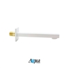 ASTF147-WH Aqua Piazza by KubeBath 7" Long Tub Filler Spout With Aerator - White