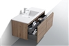 BALLI48S-WO 48'' Balli Single Sink Modern Wall Mount Bathroom Vanity - White Oak