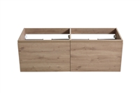 BALLI60D-WO-cabinet 60'' Balli  Modern Wall Mount Bathroom cabinet (no counter top no sink) - White Oak