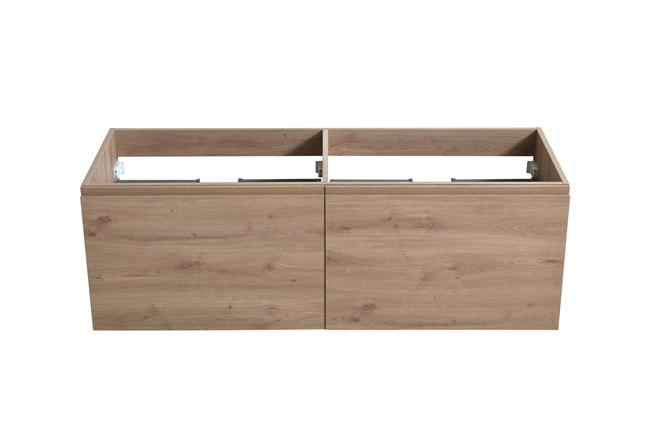 BALLI60D-WO-cabinet 60'' Balli Modern Wall Mount Bathroom cabinet (no counter top no sink) - White Oak