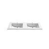 48''x 20.66'' Reinforced Acrylic Composite Sink with Overflow - Double Sink