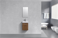 BSL16-GCN Bliss 16" Gloss Chestnut Wall Mount Modern Bathroom Vanity