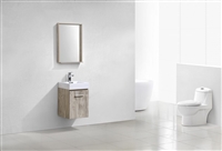 BSL16-NW Bliss 16" Nature Wood Wall Mount Modern Bathroom Vanity