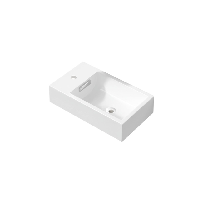 BSL18SINK 18" X 10.25" KUBEBATH BLISS WHITE REINFORCED ACRYLIC COMPOSITE SINK WITH OVERFLOW