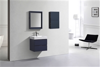 BSL24-Blue Bliss 24" Blue Wood Wall Mount Modern Bathroom Vanity