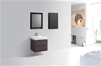 BSL24-GO Bliss 24" Gray Oak White Wood Wall Mount Modern Bathroom Vanity