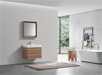 BSL24-HO Bliss 24" Honey Oak Wood Wall Mount Modern Bathroom Vanity