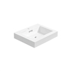 BSL24SINK 23.63" X 18.5" KUBEBATH BLISS WHITE REINFORCED ACRYLIC COMPOSITE SINK WITH OVERFLOW