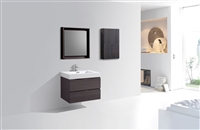BSL30-GO Bliss 30" Gray Oak Wood Wall Mount Modern Bathroom Vanity