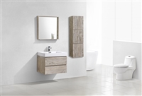 BSL30-NW Bliss 30" Nature Wood Wall Mount Modern Bathroom Vanity