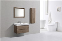 BSL36-BTN Bliss 36" Butternut Wall Mount Modern Bathroom Vanity