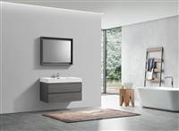 BSL36-VAG Bliss 36" Vulcan Ash Grey Wall Mount Modern Bathroom Vanity