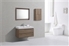 BSL40-BTN Bliss 40" Butternut Wall Mount Modern Bathroom Vanity