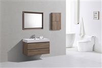 BSL40-BTN Bliss 40" Butternut Wall Mount Modern Bathroom Vanity