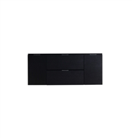 BSL48-BK-Cabinet Bliss 48" Black Wall Mount Modern Bathroom Cabinet only (no counter top no sink)